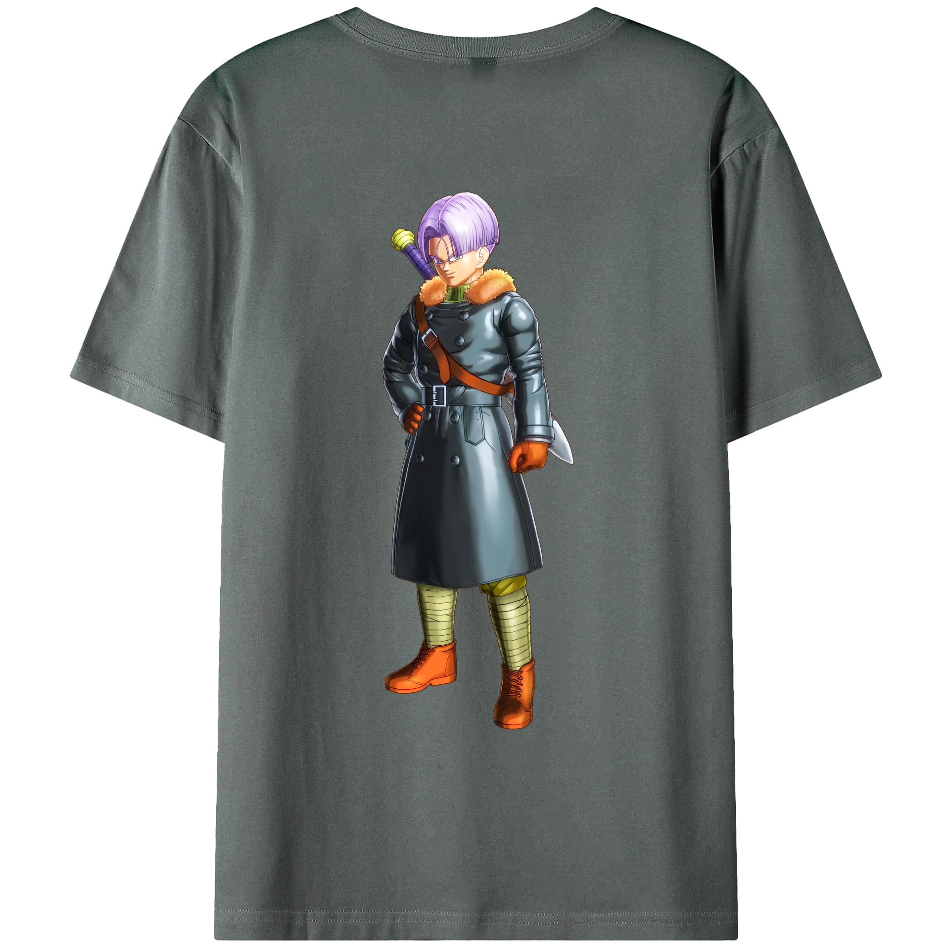 （画像用） ドラゴンボール トランクス（Torankusu）DRAGON BALL Trunks 綿100％ メンズ半袖Tシャツ（バックプリント） 通気性